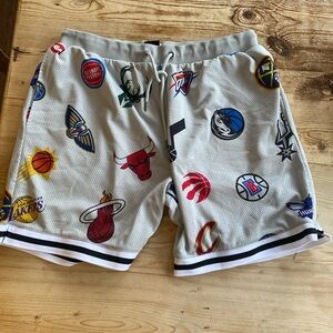 Gray Basketball Team Logo Shorts